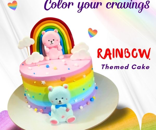 🌈 Add a pop of color to your celebrations! 🎉Our Rainbow Themed Cake is here to brighten your d